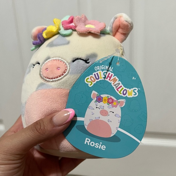 πβ Squishmallow - 5β Floral Cow Rosie - Picture 3 of 4
